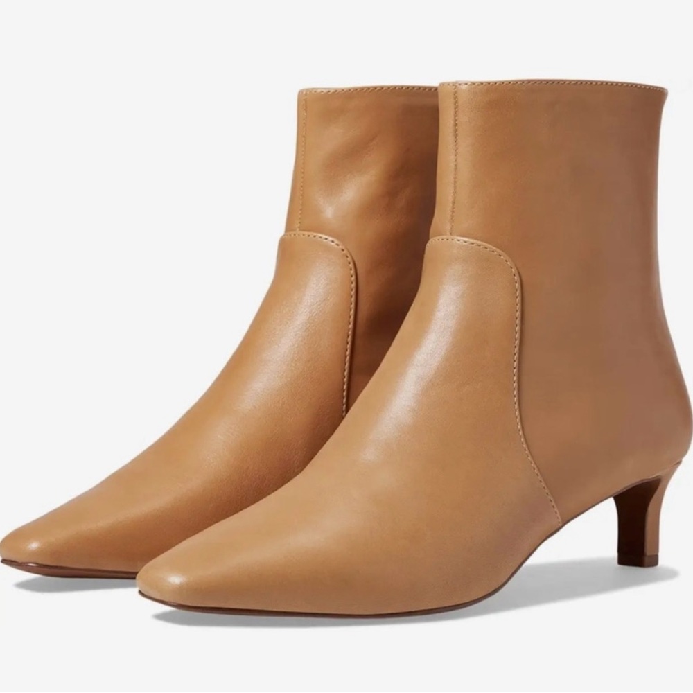 Madewell “The Dimes” kitten heel boot size 8, sand, new
